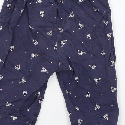 mamas & papas Boys Blue  Cotton Jogger Trousers Size 9-12 Months  Pullover - Boats
