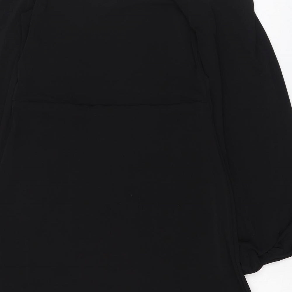 Nakd Womens Black  Polyester Pencil Dress  Size M  Square Neck Pullover