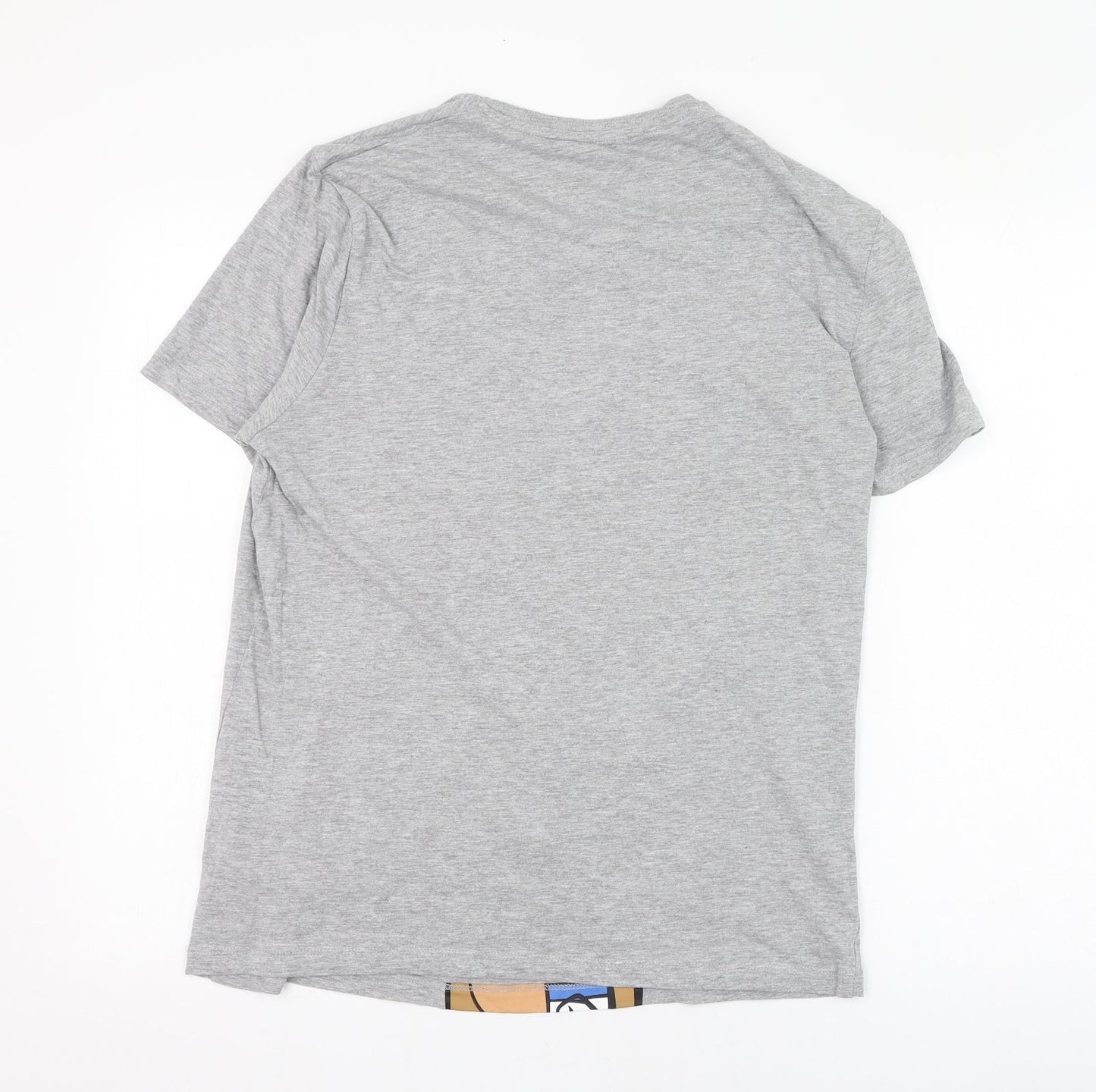 F&F Mens Grey  Cotton  T-Shirt Size M Round Neck  - Christmas, Oh deer