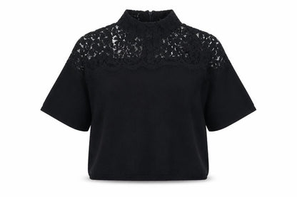 Womens UK Size 10 Topshop Black Basic T-Shirt
