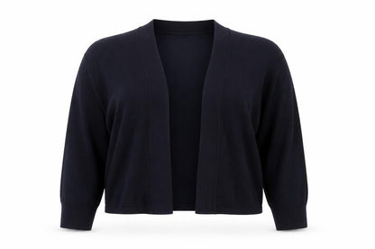 Front view of Wallis women’s blue round neck viscose cardigan jumper, size S