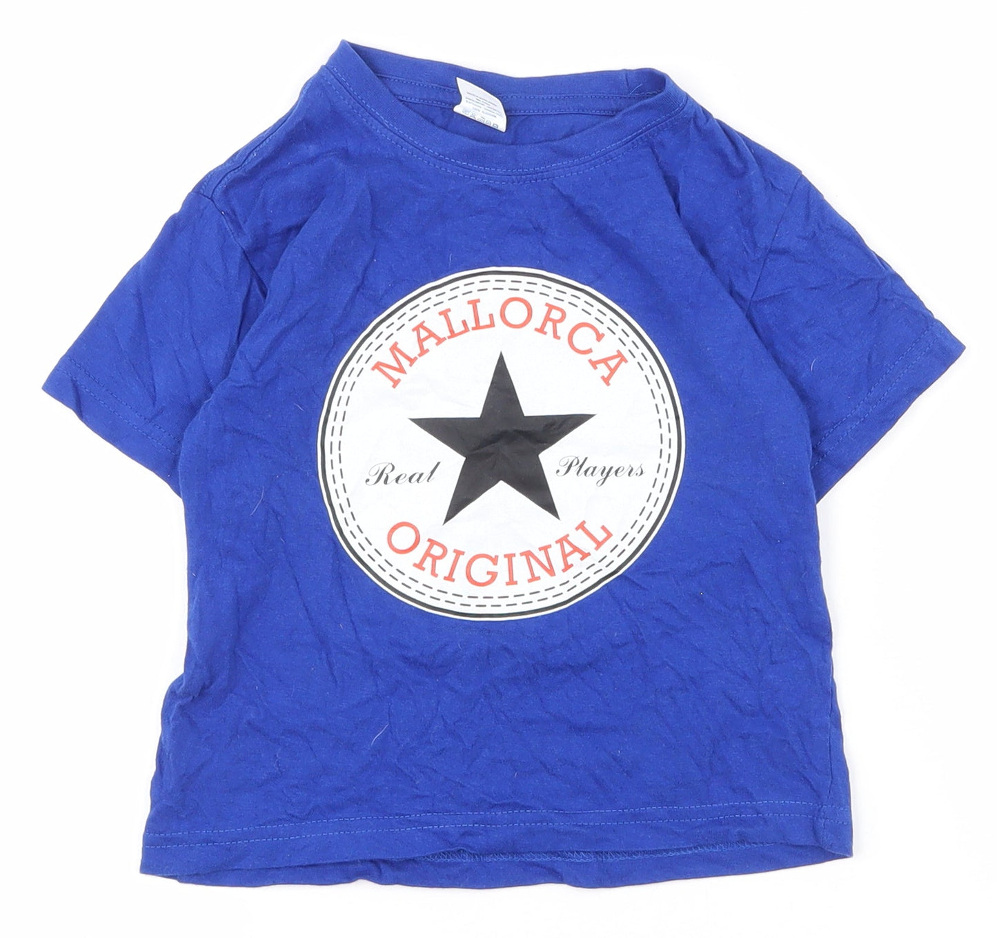 Anbor Boys Blue  100% Cotton Pullover T-Shirt Size 3-4 Years Collared Pullover