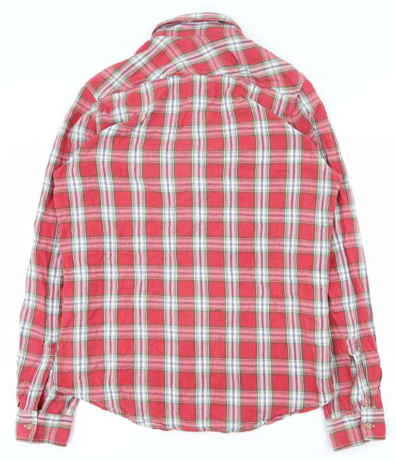Mens UK Size L Topman Red  Button-Up Long Sleeve Casual Shirt