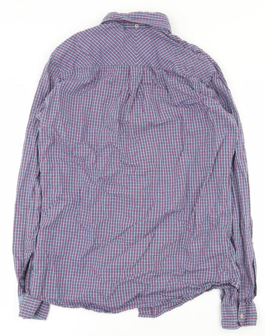 Mens UK Size S NEXT Blue  Button-Up Long Sleeve Casual Shirt