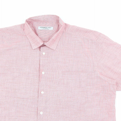 Mens UK Size XL Cedar Wood State Red  Button-Up Short Sleeve Casual Shirt