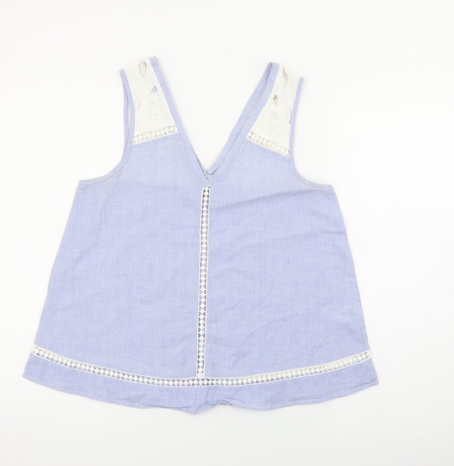 Womens UK Size 10 River Island Blue Camisole Tank