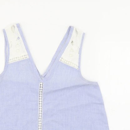 Womens UK Size 10 River Island Blue Camisole Tank