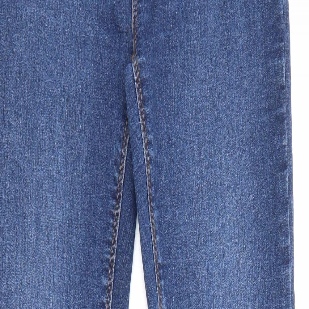 Dorothy Perkins Womens Blue  Cotton Skinny Jeans Size 8 L28 in Regular Button