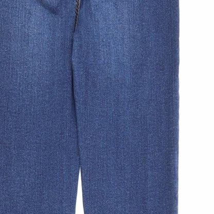 Dorothy Perkins Womens Blue  Cotton Skinny Jeans Size 8 L28 in Regular Button