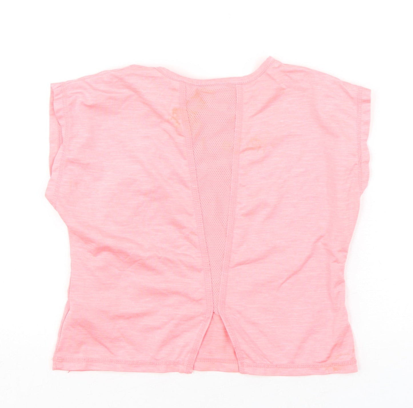 Dunnes  Girls Pink  Cotton Basic T-Shirt Size 5-6 Years Round Neck Pullover