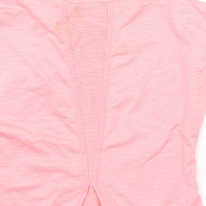 Dunnes  Girls Pink  Cotton Basic T-Shirt Size 5-6 Years Round Neck Pullover