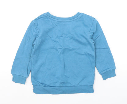 Dunnes Stores Boys Blue  Cotton Pullover Sweatshirt Size 2-3 Years  Pullover