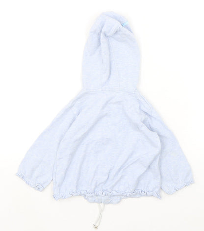 Mexx Girls Blue  Cotton Full Zip Jumper Size 18-24 Months  Zip