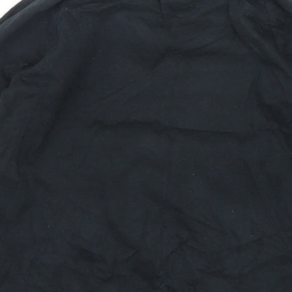 Brand and care label for F&F boys’ multicoloured cotton basic t-shirt, size 18-24, months round neck pullover
