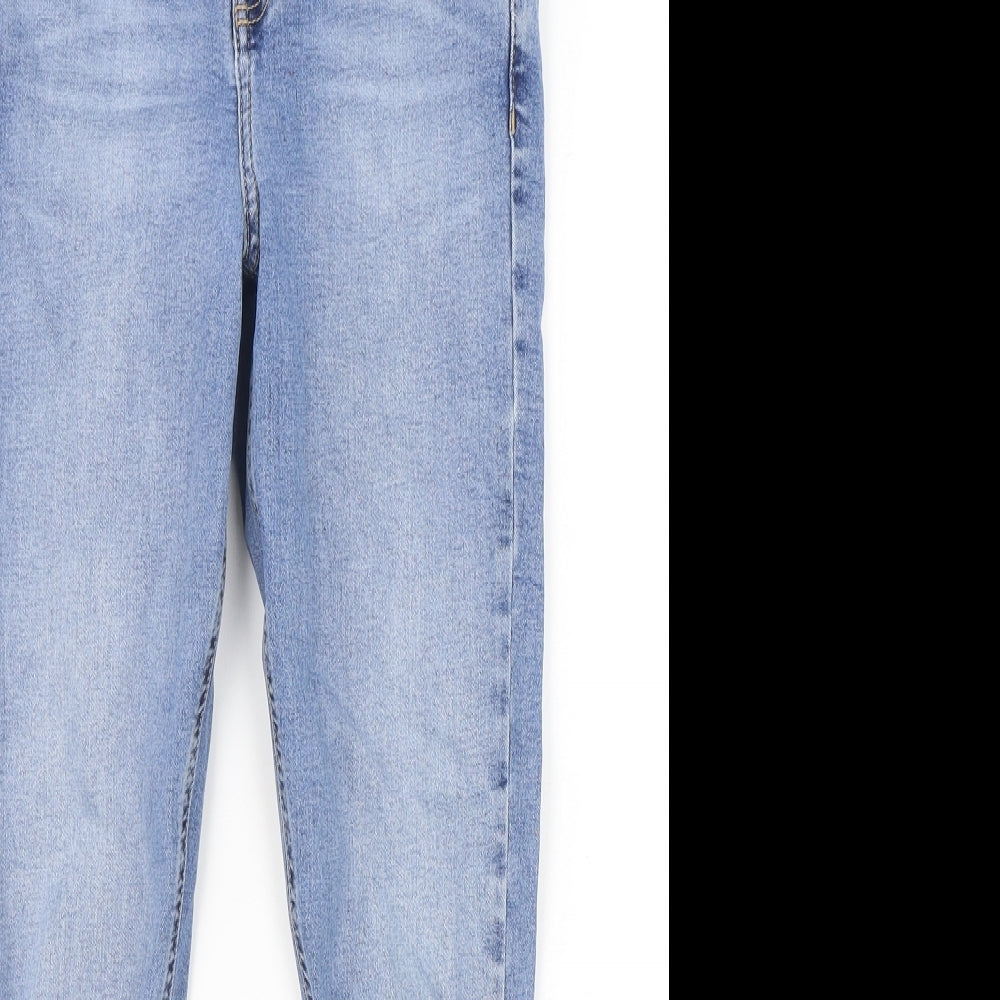 Topshop Womens Blue  Cotton Skinny Jeans Size 28 in L26 in Regular