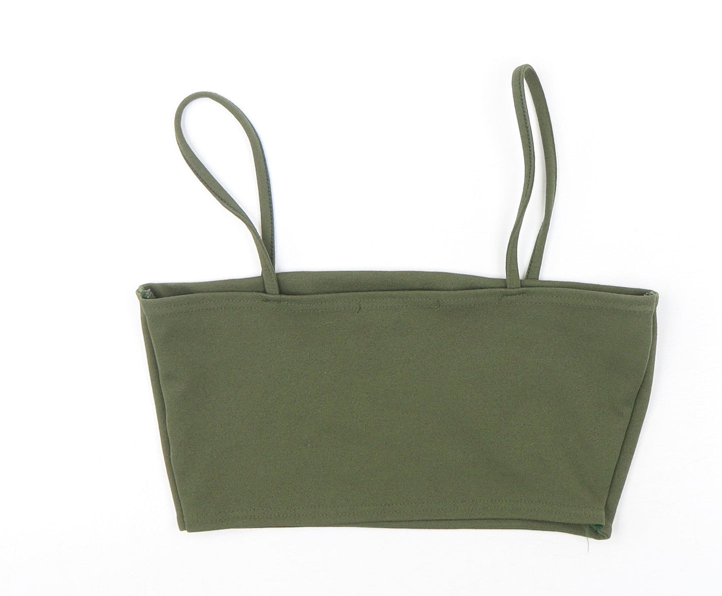 Parisian  Womens Green  Polyester Cropped Tank Size 10 Off the Shoulder