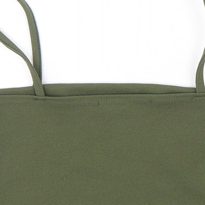 Parisian  Womens Green  Polyester Cropped Tank Size 10 Off the Shoulder
