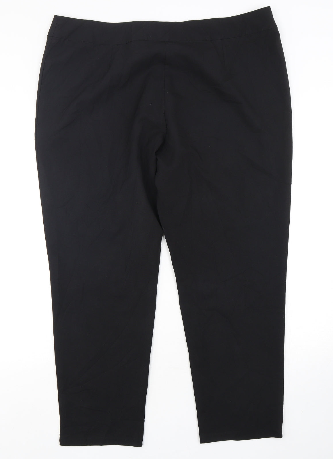 George Mens Black  Polyester Trousers  Size 18 L28 in Regular