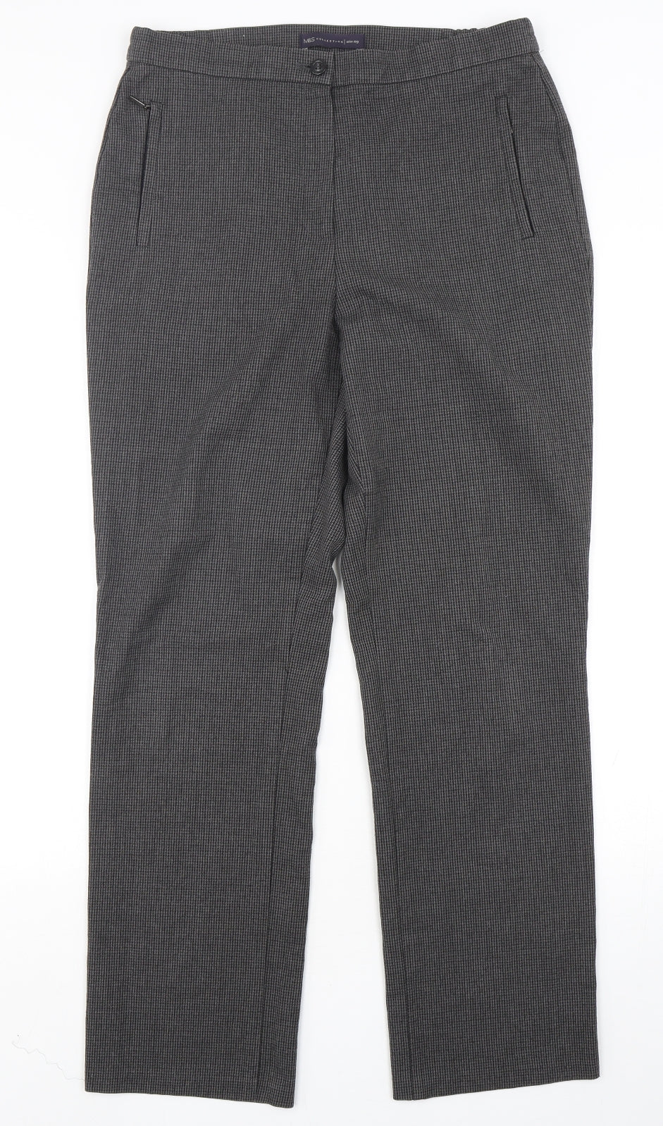 Womens UK Size 10 Marks and Spencer Slim Fit  Grey Trousers