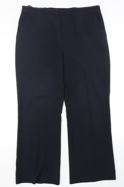 Womens UK Size 14 Papaya Regular Fit  Blue Trousers