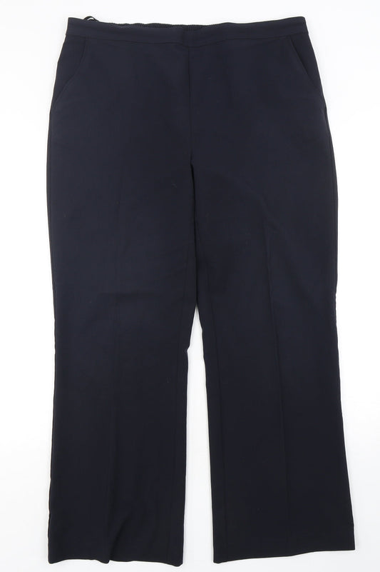 Womens UK Size 14 Papaya Regular Fit  Blue Trousers