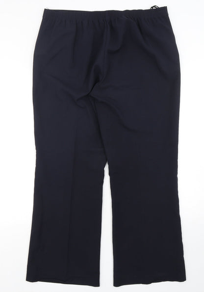 Womens UK Size 14 Papaya Regular Fit  Blue Trousers