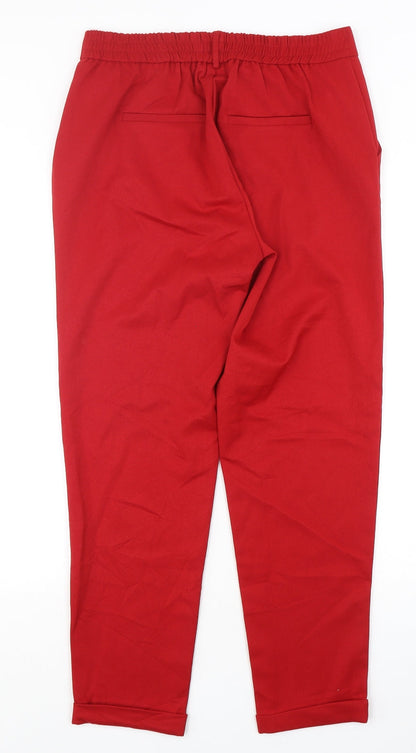 Mens UK Size M VERO MODA Regular Fit  Red Trousers