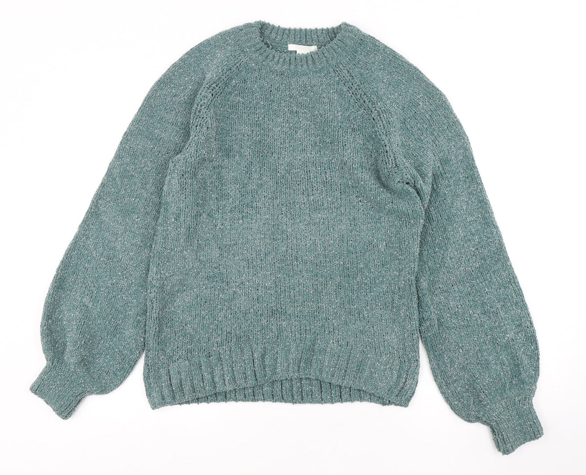 Womens UK Size XS H&M Green Pullover Jumper