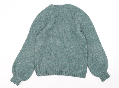 Womens UK Size XS H&M Green Pullover Jumper