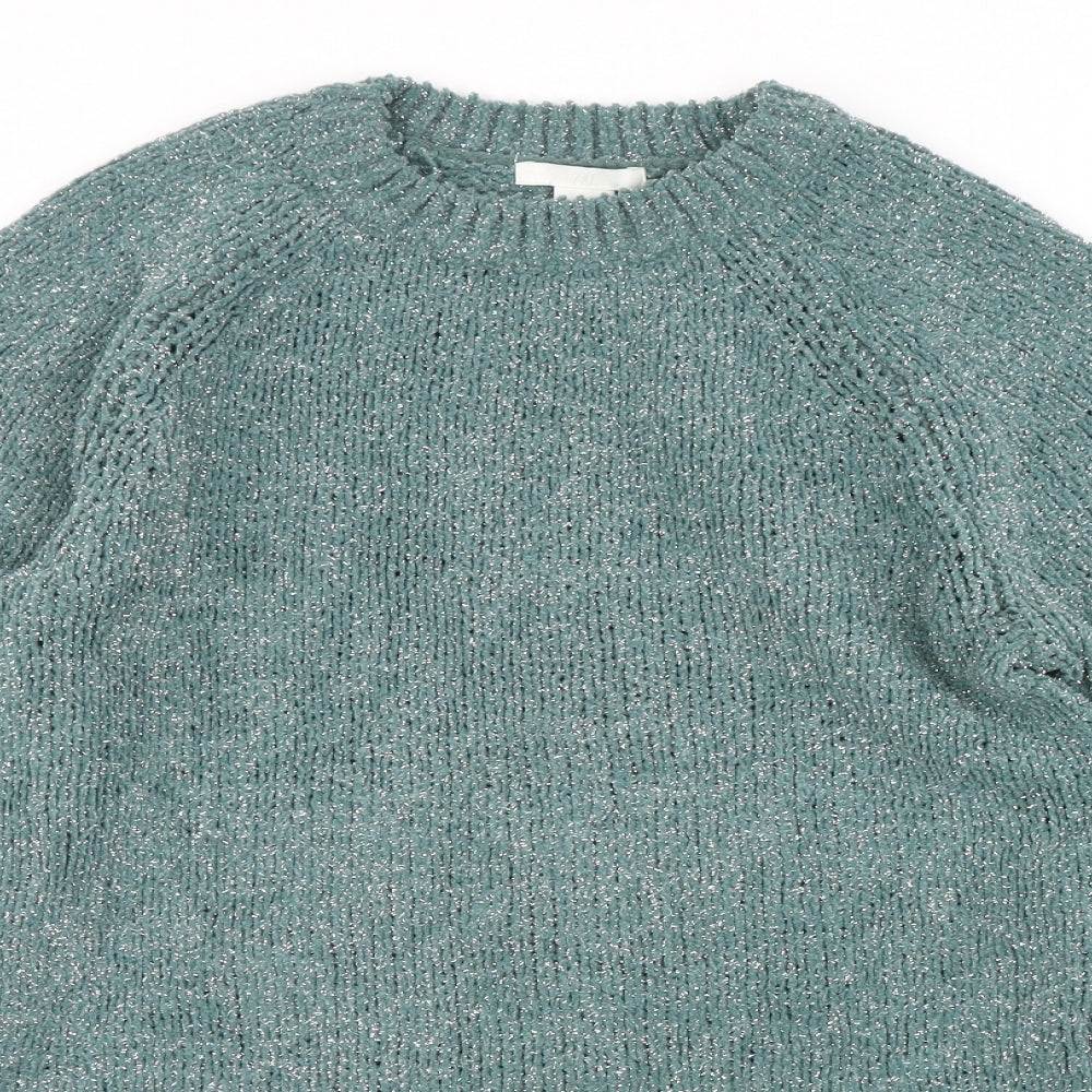 Womens UK Size XS H&M Green Pullover Jumper