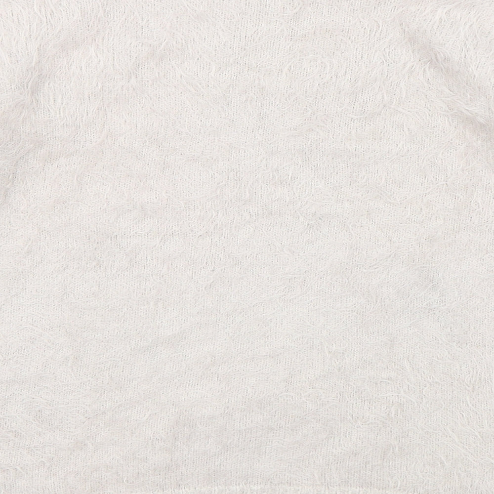 Primark Womens Pink Round Neck  Nylon Pullover Jumper Size 4   - Chip Beauty and the Beast