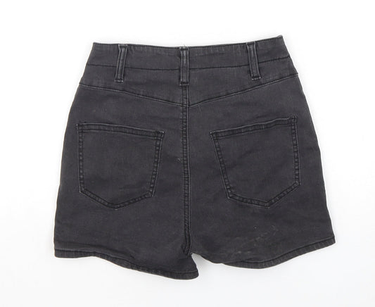 Denim Co Womens Black  Polyester Sailor Shorts Size 8 L3 in Regular Button