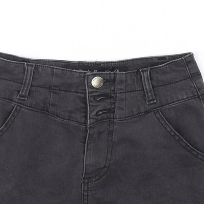 Denim Co Womens Black  Polyester Sailor Shorts Size 8 L3 in Regular Button