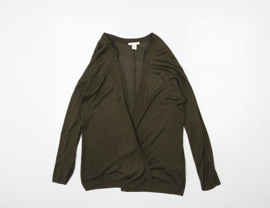 Womens UK Size S H&M Green Cardigan Jumper