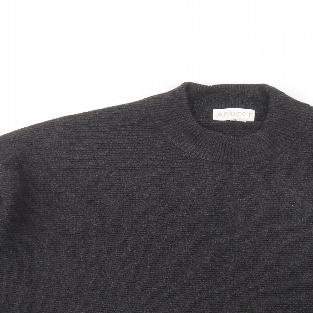 Womens UK Size 10 Apricot Grey Pullover Jumper