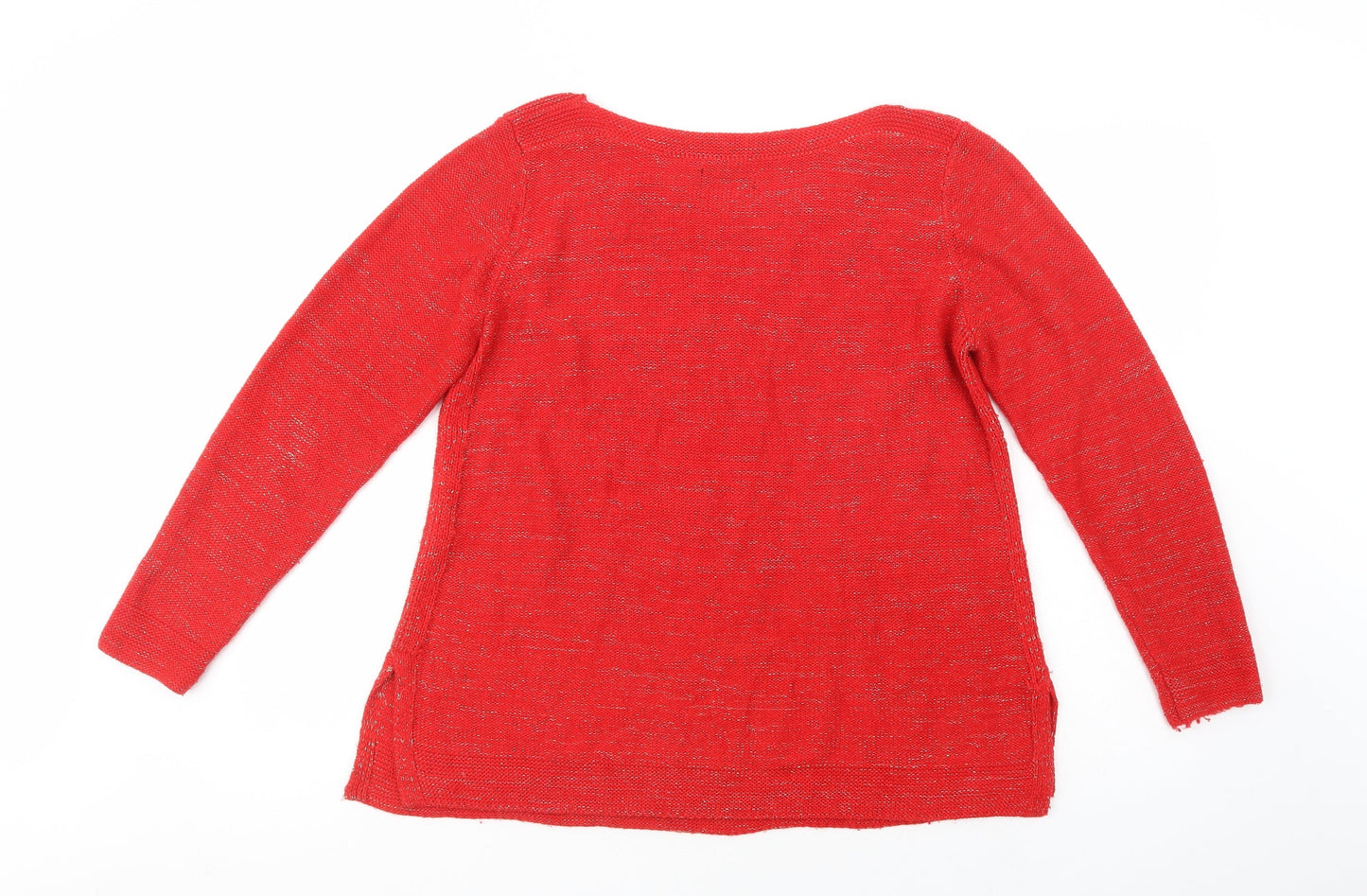 Womens UK Size 16 Papaya Red Pullover Jumper