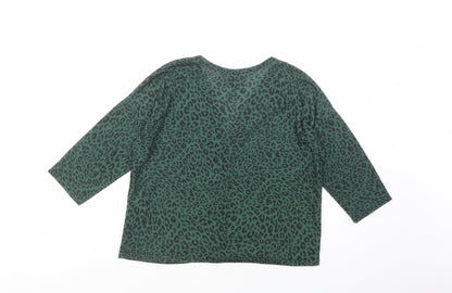 Womens UK Size S New Look Green Basic Button-Up