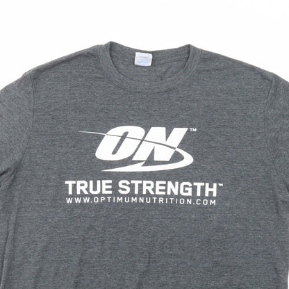 Mens UK Size L Gildan Grey  T-Shirt