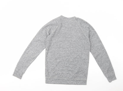 Amour London Mens Grey Crew Neck  Polyester Pullover Jumper Size S