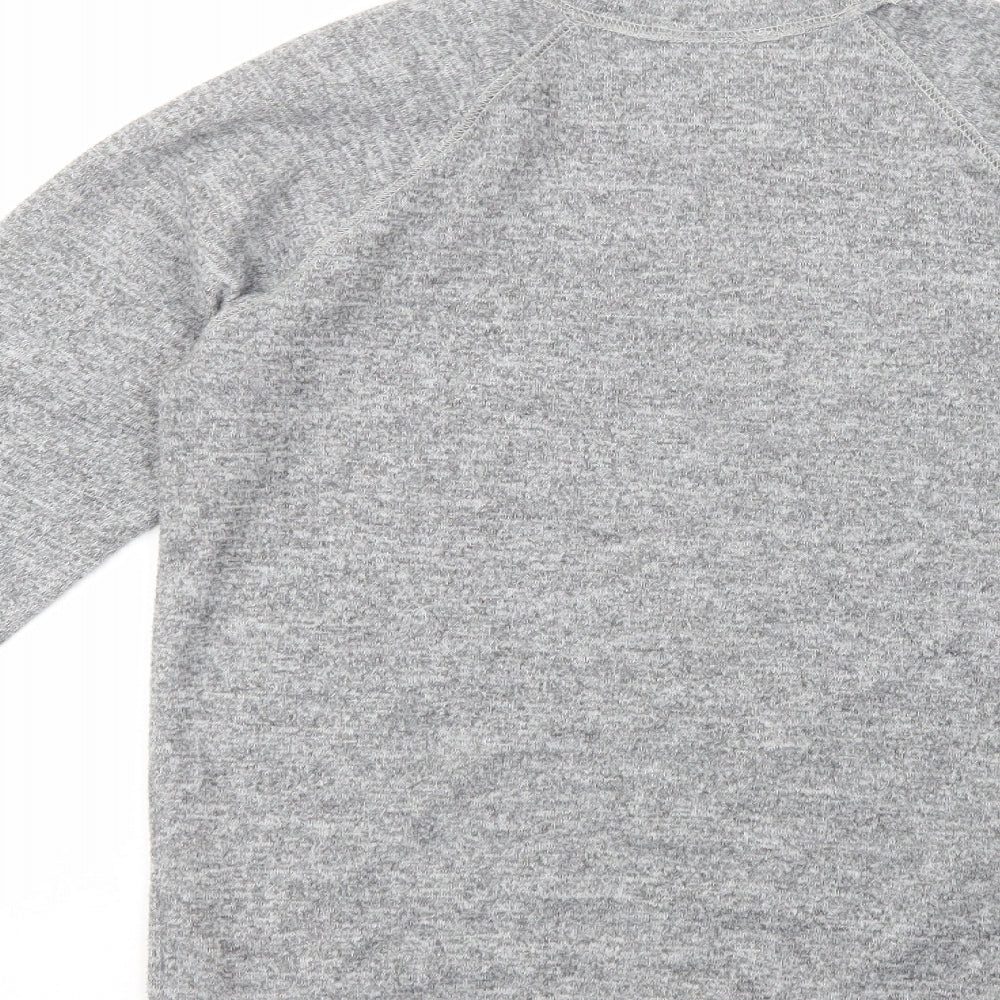Amour London Mens Grey Crew Neck  Polyester Pullover Jumper Size S