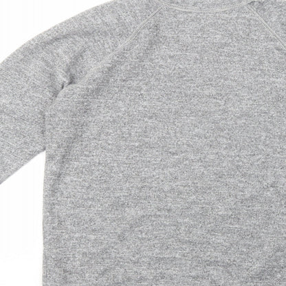 Amour London Mens Grey Crew Neck  Polyester Pullover Jumper Size S