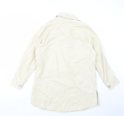 Boohoo Womens Beige   Pea Coat Coat Size 10  Button