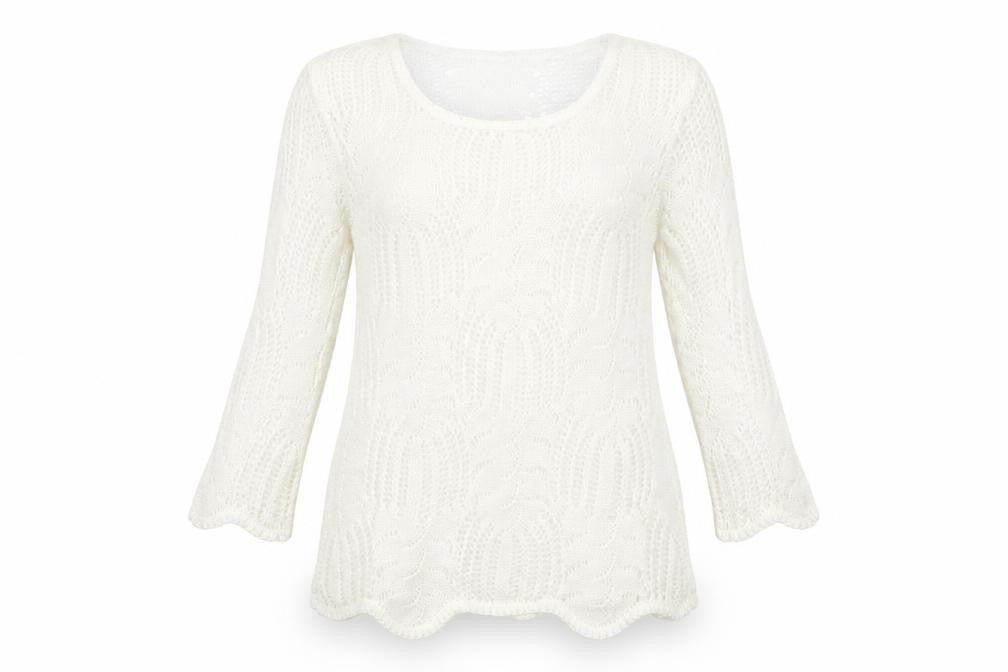Womens UK Size L Envy White Pullover Jumper
