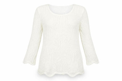 Womens UK Size L Envy White Pullover Jumper