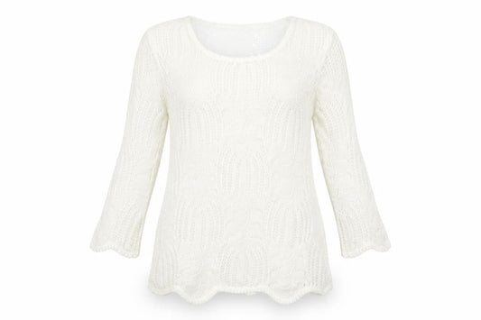 Womens UK Size L Envy White Pullover Jumper