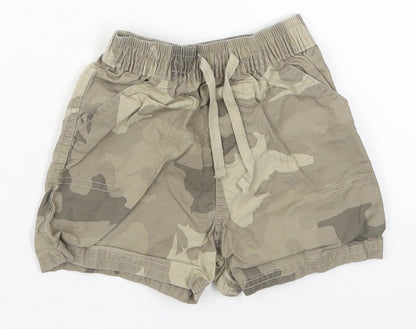 Cherokee Boys Green Camouflage Cotton Cargo Trousers Size 9-12 Months  Drawstring - Shors