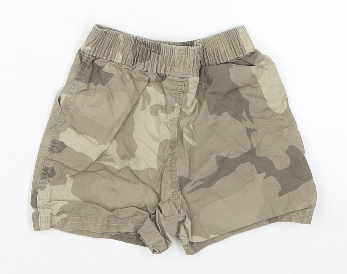 Cherokee Boys Green Camouflage Cotton Cargo Trousers Size 9-12 Months  Drawstring - Shors