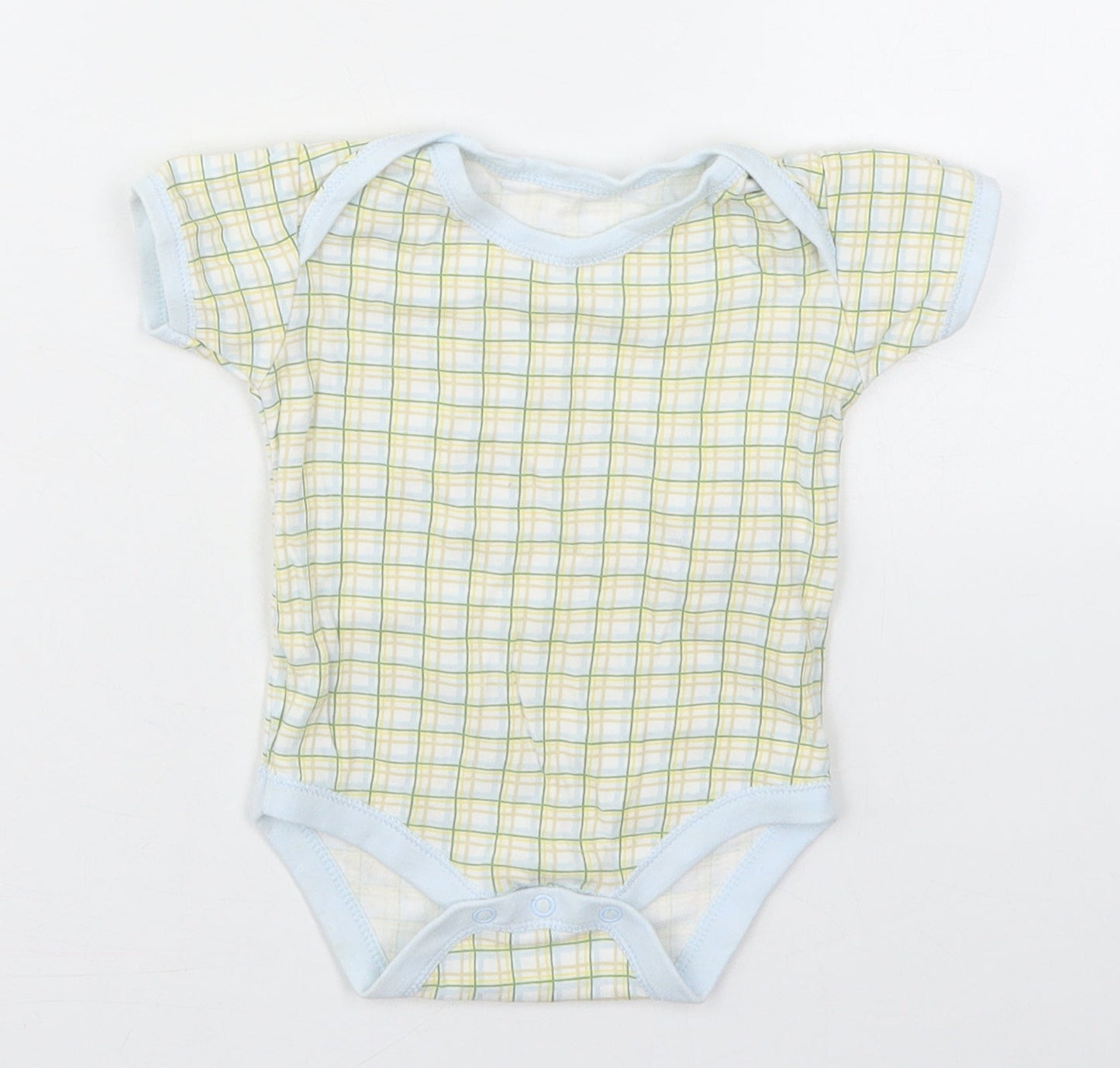 Early Days Baby Yellow Check Cotton Babygrow One-Piece Size 6-9 Months  Button