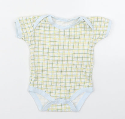 Early Days Baby Yellow Check Cotton Babygrow One-Piece Size 6-9 Months  Button