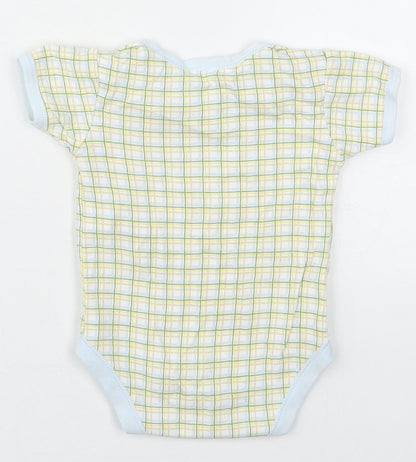 Early Days Baby Yellow Check Cotton Babygrow One-Piece Size 6-9 Months  Button